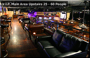 V.I.P. Main Area Upstairs 25 - 60 People